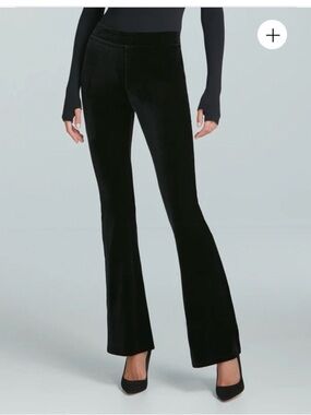 Commando Velvet Pull on Stretch Flare Pant in Black Size Small Halloween